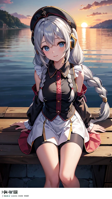 masterpiece, Highest quality, One girl, Small breasts, Small cleavage,Long hair in the snow, A wearing a one-piece, skirt, フレアskirt, smile, Anime Fantasy, Flowing white hair, Fantasy Anime,Bunny ears:1.5. Ethereal Anime, Beautiful anime art, Beautiful digital art, Anime Fantasyアートワーク, Anime Fantasyアートワーク, seat, One person, Sitting like a maiden in the grass, Sitting, Looking back, Watching the audience, I can see the end of my butt