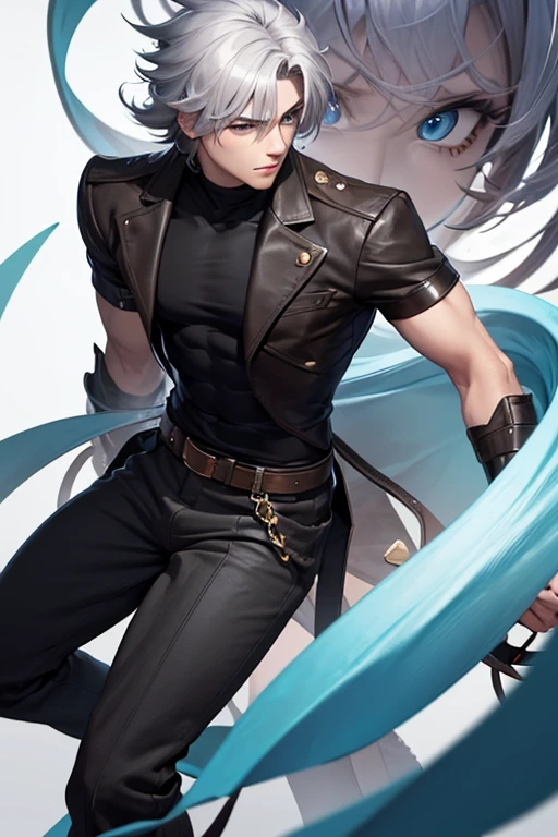 2boys  black_hair blonde_hair ???????? femboy_on_male gay genos hand_on_head hand_on_own_head male male/male male_focus male_only multiple_boys one-punch_man open_mouth penetration  reach_around sakimichan ??? shirt_lift speed-o'-sound_sonic tagme torn_clothes uncensored yaoi,tight leather trousers men,handsome,muscle,full body