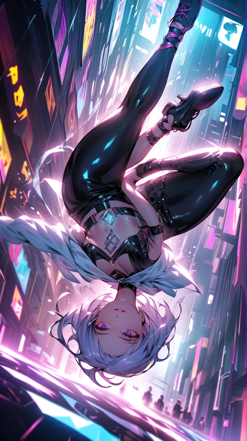 Redrawing all image in semi-real , manga colored hentai, and detailed to girl face to any sexy character, and enfants to Fair, now the image is at night but the fair is full of colored lights in the games and stands, light focus on the ass, view from the bottom up, super detailed and realistic and DC comic cover art book by artgerm,
