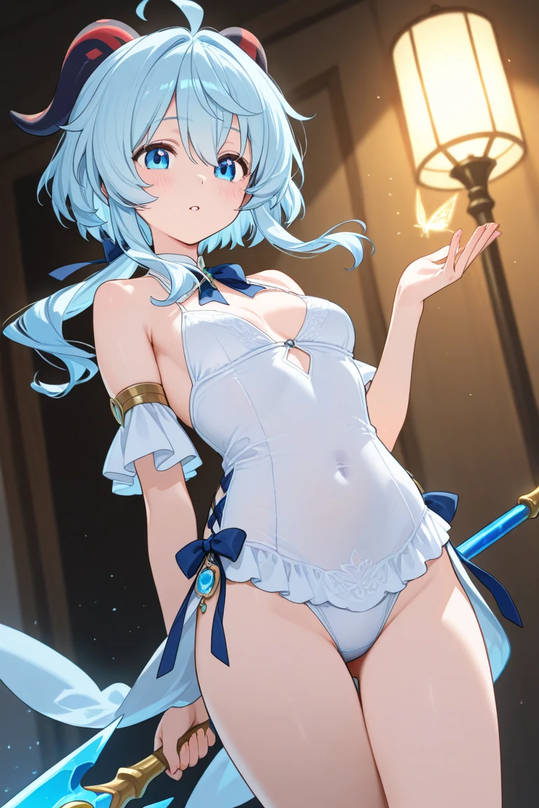 NSFW、((Rei Ayanami、evangerion))、primary school student、、No breasts、small breasts、low cephalobody、、Round contour、nude、Expressionless、short hair、a lot of sweat、bridal costume、lace dress、Wedding Veil、church、Fluttering petals、(Wearing an iron collar、Put your hands behind your head、bind one&#39;s body with chains、Slave Pose、show one&#39;s side)、a lot of sweat、Walking along the Wedding Road、