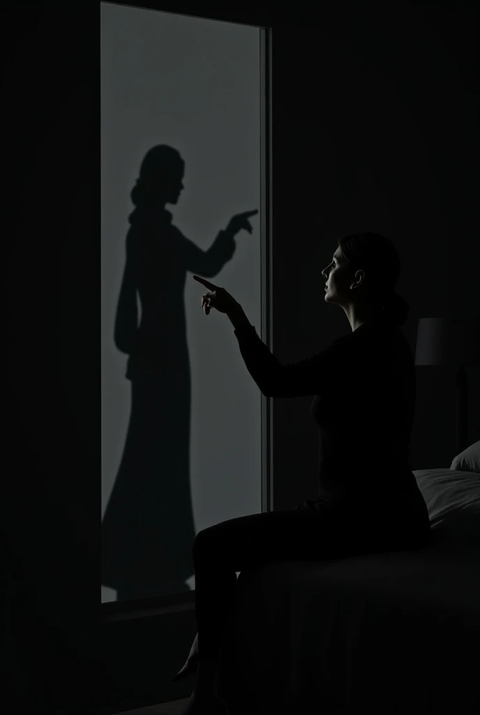 * Yasmeen's dark bedroom, with the dim light of a small lamp - SeaArt AI