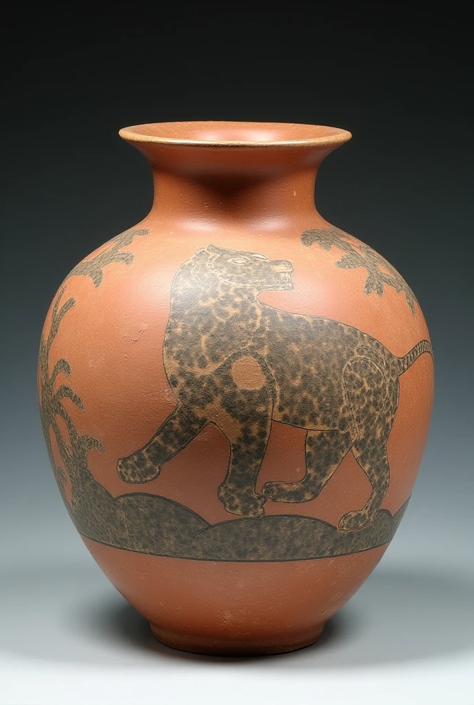 There was a large vase,the watercolor style,ink wash style,watercolor paiting