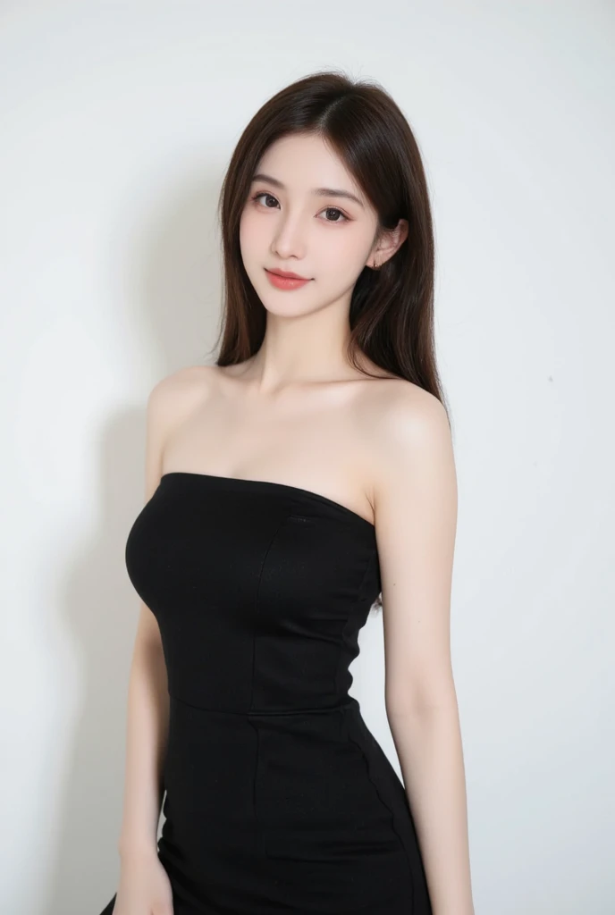 A girl around 39 years old,simplicity,Extremely beautiful and delicate,(light make-up),Black color hair,A sweet smile,Delicate and beautiful fair skin,Realistic and realistic,exquisite and complete facial features,Detailed depiction of the face,tall nose bridge,Red lips,Beautiful, gentle and beautiful girl,Smooth hair,extremely detail hair,Feminine temperament,Fill your face light,hyper realisitc,photorealestic,8K quality,extremy detailed,Realistic details,Works of masters,Realistic to the extreme,big breasts body,Beautiful,Pure desire,Stunning beauty,Peerless beauty,Highest image quality,8K分辨率,goddes,ssmile,Fine facial features,Hair over the shoulder,A brown-haired,Large long thick legs,(((High-waisted French top))),(((short skirt))),rays of sunshine,facing at camera,The body is well-proportioned and firm,Gentle eyes,Exposing thighs,stand posture,Stand inside the mall,Full body photo