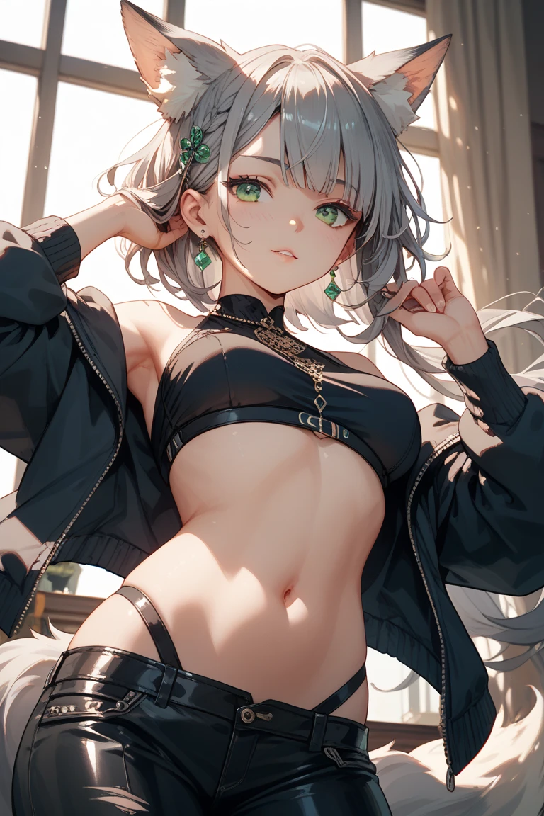 The elf stands and looks at the camera, A girl stands at a fair, green eyes and white hair, The wind lifts the skirt, You can see the underpants, blue skies, Beautiful clear blue sky, green hairpins in the hair, skinny waist, Slender figure, Appearance of the model, confusion, sexuality, nahida, pixie, elf ears, Beautiful ears, green colored eyes, People's casual clothes, black clothing, pantyhouse, black tights, little chest, You can see the, Upskirt, black clothing, White underpants, Elf Girl, Sweet girl, attractive anime girl, beautiful anime girl, Cute beautiful anime woman, detailed digital anime art, beautiful anime girl, beautiful anime girl, Anime with small details, Best Quality, Masterpiece, Ultra-detailed, Beautiful, hight resolution, Original,CG 8K ультрареалистичный, perfect artwork, beatiful face, Face Clean, Skin, hyper realistic, Ultra Detailed, A detailed eye, dramatic lighting, (Realistic) Realistic, Full HD, Best Quality, Best Quality, Beautiful lighting, (8k wallpaper of extremely detailed CG unit), High Details, sharp-focus, The art of dramatic and photorealistic painting, beautiful smile, nude, without clothes,
