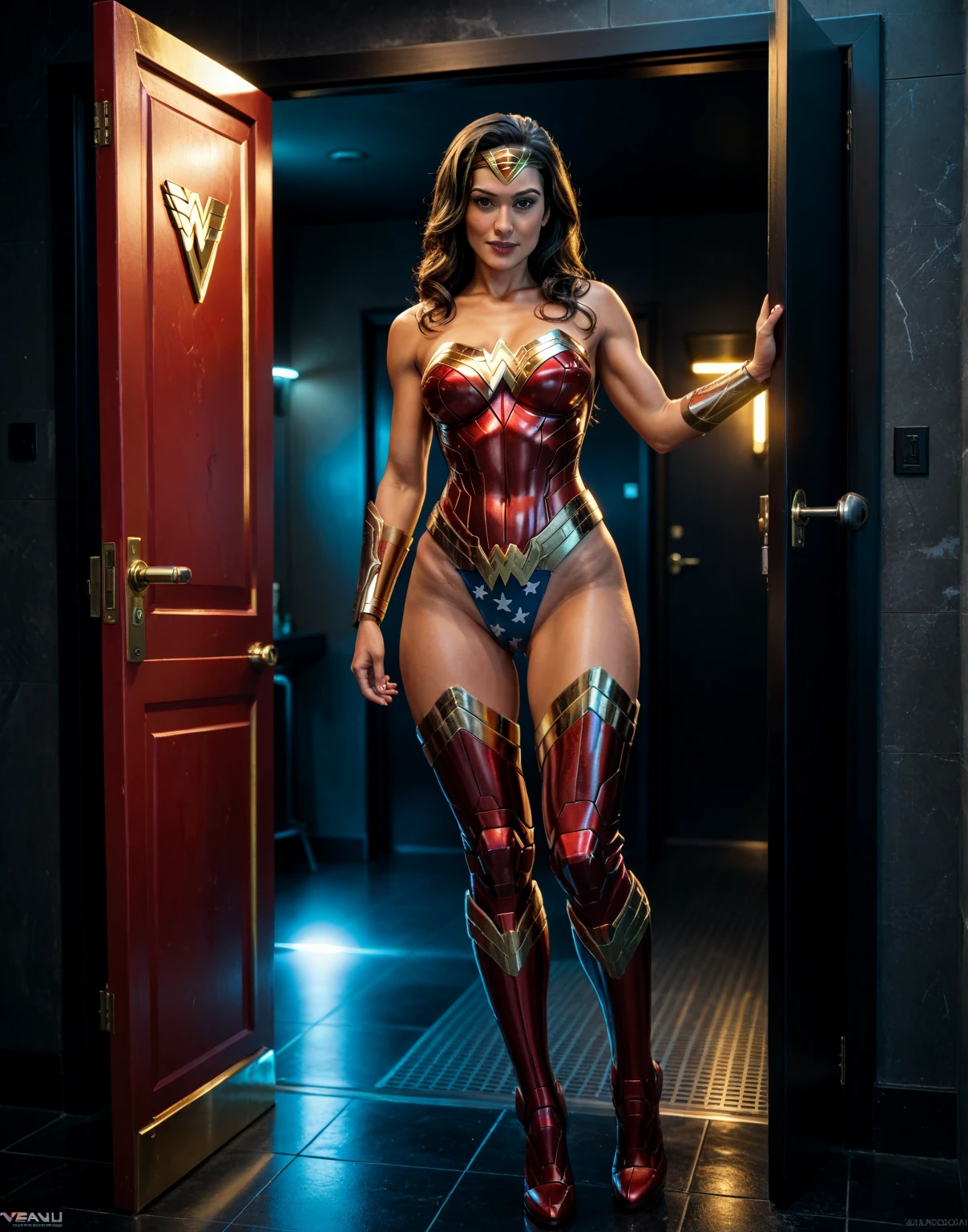 Masterpiece Diana_Prince Wonder_Woman suit Heroe Amazon Princess lasso whip Urban bike nickel full Motocycle Ultra sharpness sunLight intricate luminescence volumetric ultra highres pro-Photorealistic ultra high_quality detail accurate max reflex optimal perfection graduate improved Octane-rendues opengl-shaders UHD XT3 16K 32K:2 64K DSLR HDR UnrealEngine5 ombre analogiques color-coded 3DCG cgi vfx sfx fkaa txaa rtx ssao Divine mature female synthetic Armored Suit GSDF cyborgs "full-body prosthesis" augmented cybernetic mercury stange gold chaos sundrop transparent glass contre-jours "Heavy Metal" Devastating floraison Will-o'-the-wisp war cyberpunk battle Commander Goddess dazzling walk Cosplay "Gal Gadot" Major decorated "Gal Gadot-Varsano" Pilots Cowgirl emblem USA star Fancy Vivid Yellow écusson key jukebox Symmetrical angel fullbody Athletic Tanned Skin hairstyle bangs extatiques beautiful sensual face clean Effects Cheekbones Embarrassed redderer eye-liner saphirs saturate beaux eyes dark black pupils brown iris lazulis turquoise mouth open tongue_droplet teeth obvious smiles Floating Jacket Fixed Eccentric Cape onyx Shoulders-Off Shirt Lace Clavicles White Papillotes embroidered breasts falling sideboob pointed satin corsait yellow red thick leathers felt skirts matching ample swinging spinels navel waist reveal heart belt-chastity padlock silver agate pubis bristles scarlet pubis-hairy indigo silk snap garters thighs legs gothic stainless steel boots, tin fleuraison incandescentes CGSCOSITY robot Cristallines Truck Mecha magic hearth rubis invoques (EOS R6 135mm 1/1250s f/2.8 ISO400) flashlight fullbodye monster blast Canon-ion flash blow glow dramatic opale Saber straight fully armor heavy chrome metallic flat rune lava bands antenne Tourmaline glyphes plasma brasse cuivre chef-d' equirectangular background 360 deep path Earth outdoor mirror engravings tattoo Bruce_Weber girls Michelangelo mannequins "luis Royo" nsfw varied multi etc.
