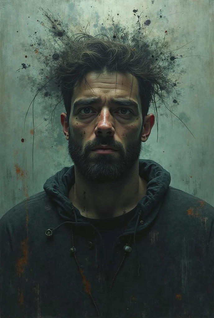 Madman in a straitjacket
