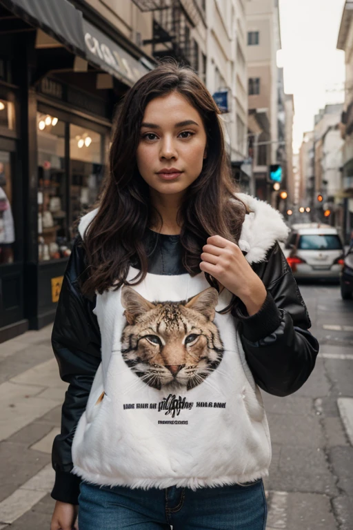 camiseta cinza com um polvo preto e olhos vermelhos