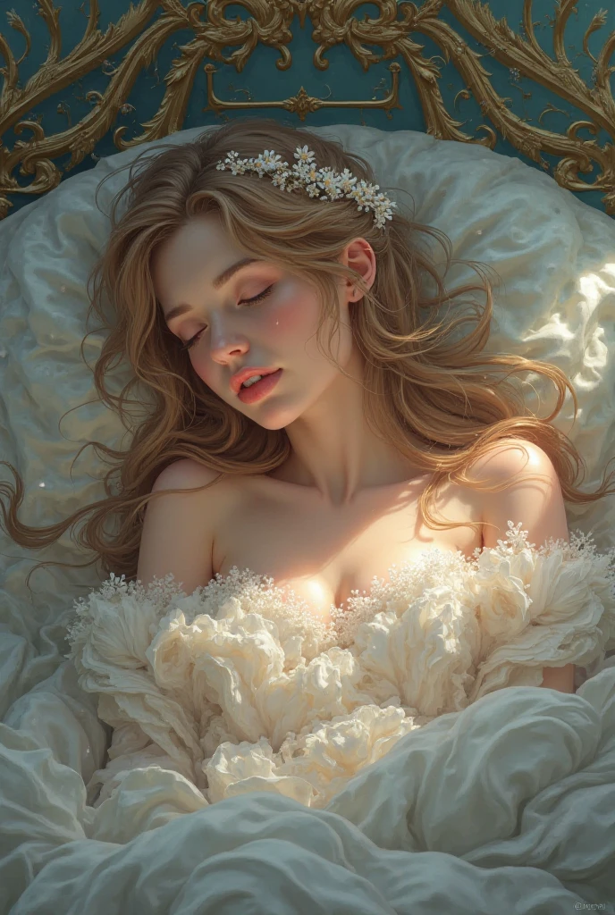 Masterpiece, Dress, hiquality, The Muse of Art, surrounded by twisted fabric, (Fabric Detail:1.2), (intricate folds of fabric:1.2), Photographers: Peter Lindbergh and Dave LaChapelle, macro shot, Sony A9 II, F2.0, ISO 100, Dynamic composition, serene expression, Primary energy, Elementary beauty, High Resolution, UHD, HDR, Фотосессия Vogue, Laocoon, Glare of the iris