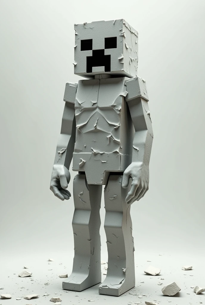 Enderman for Minecraft, realistic texture, cgi, on a white background