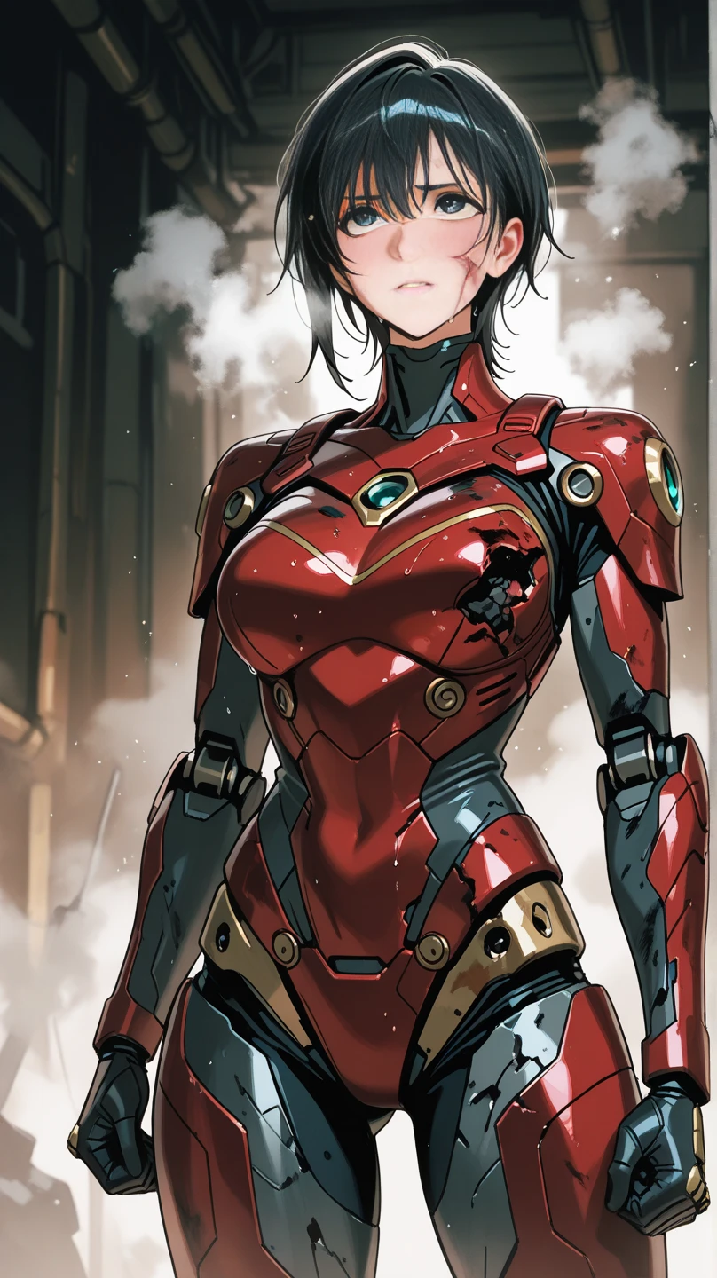 Fubuki, una mujer sexy y atractiva inspirada en Iron Man con un brillante robot de Iron Man. Se viste con sensualidad y confianza, interpretando perfectamente la fuerza y el carisma de Iron Man.