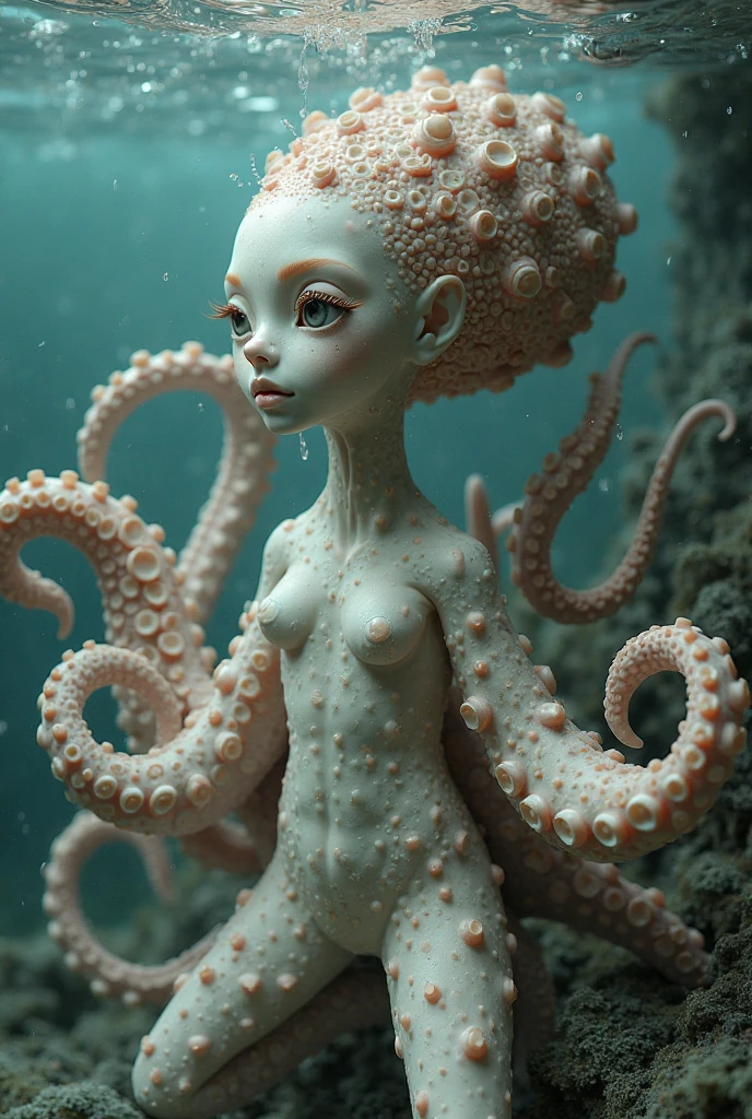 A Sofubi half woman and half octopus