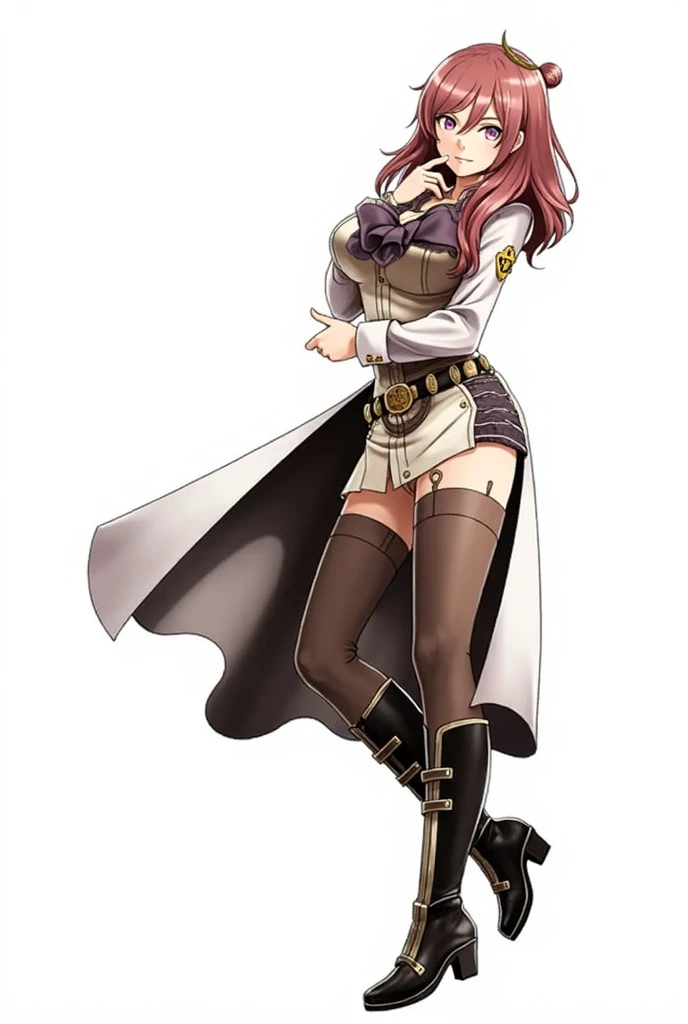 masterpiece, ultra-detailed, extra colors, 2D, megapixel, perfectionism, accent lighting, full HD , 4K, fire_emblem (style),witch (fire emblem), hentai(style), (evil witch celica_(fire_emblem) :1,7),1girl, standing, looking at viewer, can't be this cute, corruption, dark persona,(purple skin:1,5), colored skin, evil_queen, possession, bad end, smile, lips, eyelashes, pubic hair, innie , black lipstick, evil grin, big breasts, covered nipples visible through clothing, areolae, licking, piercing, voluptuous, pubic tattoo, dark aura, crotch_tattoo, collarbone, veins on body, orange hair, ((red demon eyes and black sclera)), weird hair, purple skin, purple nails, short hair, revealing clothes, cleavage, open toe shoes, thighhighs, panties, between , skin tight, black clothing, gradient background, alternate costume, curvy,Satou Kuuki art, Satou Kuuki style, Satou Kuuki illustration,
