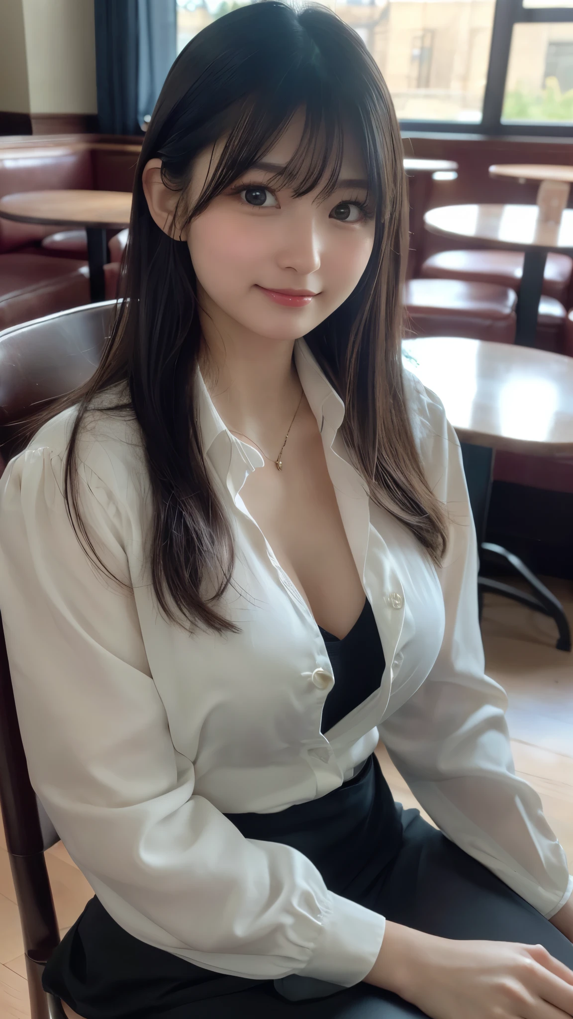 ((top-quality、8K、masterpiece:1.3))、Capture Japan girl spending time on school grounds。She is in uniform。a miniskirt、Raw feet、1girl in、beautfull Japanease woman:1.3、(Long hairstyles、tits out:1.2)、Blue checked skirt:1.2、Beautiful Women in Perfect Style:1.4、Perfect eyes、Even-eyed、Perfect iris、Perfect lips、Natural smile、flawless skin、no moles、Super Detail Face、Delicat eyes、二重まぶた、Soft breasts、A smile、Exposed cleavage、