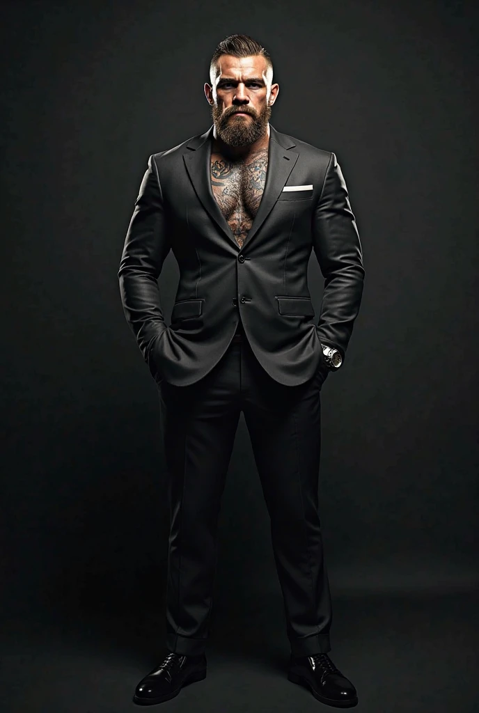 a full body photo of a (((croockerd and curved man))) with long hair and a beard wearing a classic black suit and a long tail cloack,(((Blue grey skin))), curved crooked body
