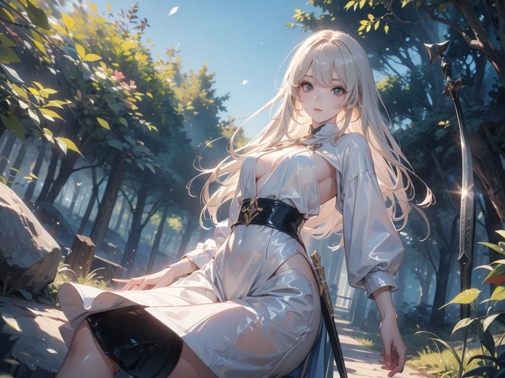 Lysithea von Ordelia is depicted in this artwork as a serene and captivating figure. She is portrayed as a young girl with long, straight hair and mesmerizing eyes. Her hair is styled in low twintails, giving her a unique appearance. The artwork is presented in a monochrome greyscale, with the exception of a few elements. Lysithea is shown in an upper body shot, wearing a flowing dress that adds to her poised posture. Her porcelain skin is accentuated by a subtle blush, giving her a delicate and ethereal look. She is adorned with a crystal pendant, which adds a touch of elegance to her overall appearance. The artwork takes place during the golden hour, as indicated by the warm tones, sun flare, and soft shadows. This lighting technique enhances the vibrant colors, creating a painterly effect that adds to the dreamy atmosphere of the piece. The scene is set against a scenic lake, with distant mountains and a willow tree. The calm water reflects the sunlit clouds, contributing to the peaceful ambiance and idyllic sunset. The level of detail in this official art is remarkable, with every element meticulously rendered. The artwork is presented in unity 8k wallpaper resolution, allowing viewers to appreciate the intricate details. Additionally, the zentangle and mandala elements add a touch of complexity to the overall composition.