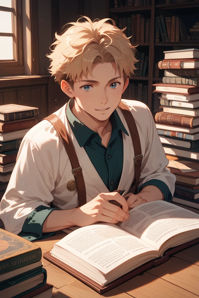 infinite mistletoe library covered ivy filled by grimoire flying leaf magically and ecosphere jar at alchemy laboratory black forest, super high resolution kawaii moe anime 8k, undercut, faux hawk, naked super buff muscular magician bent knees wear futuristic jacket on shirtless, spelling medicine hard tenting the crotch wood straddling the ecosphere jar with spread-eagle to manspreading over male seeds, rossdraws global illumination, trending on artstation pixiv, kawaii moe anime
