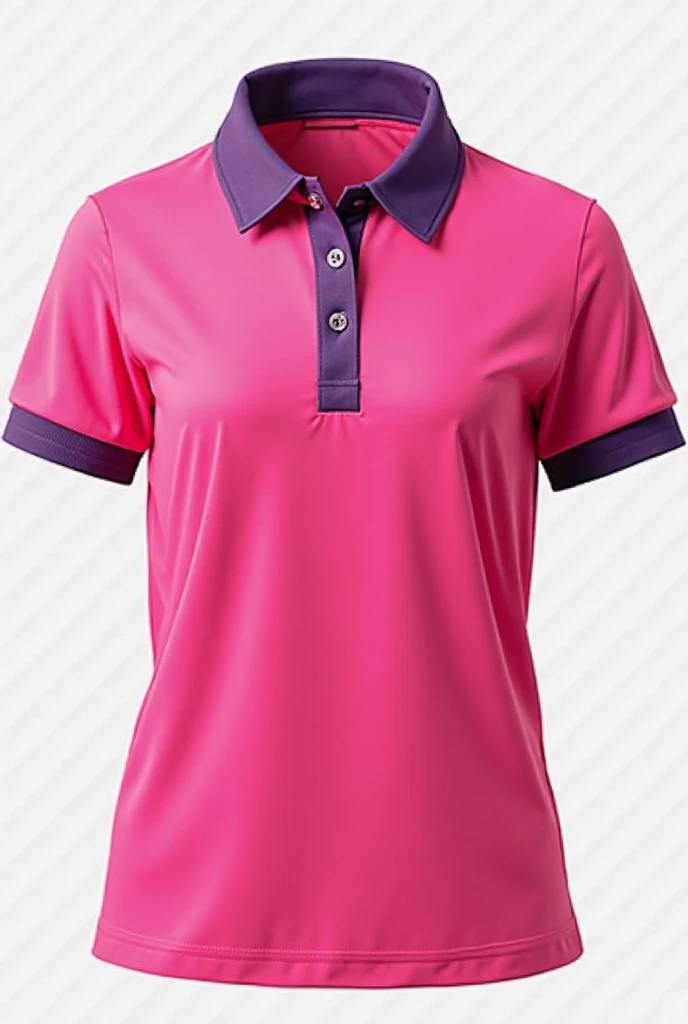Classic short-sleeved lilac and purple polo shirt