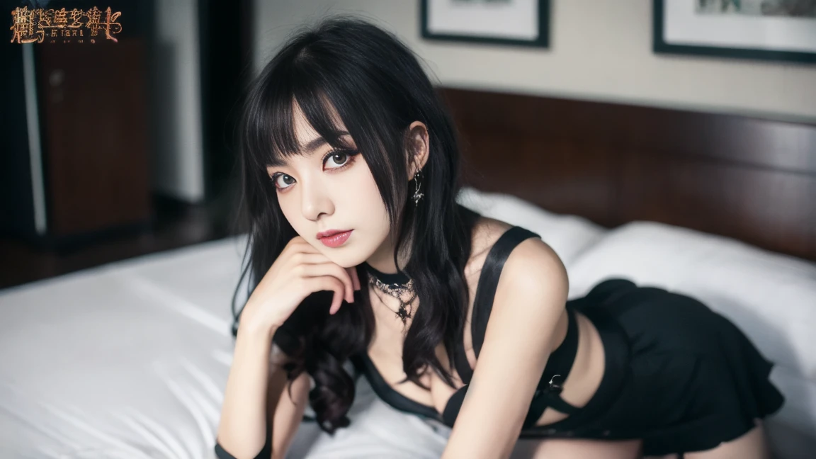 She has a tight pussy and short slutty hair with bangs, she has black nails and a nose ring, she has perfect bone structure and jawline, her full skinny and strong bloody body is shown on a bloody bed with the viewer she has small perky boobs, she is wearing black lingerie with garter belt and stockings, she wants to eat you alive, you can see her sharp fangs as she bites into the viewer's penis hard and blood is dripping from the viewers penis onto the white bed sheets, she has sharp fangs, Fantasy ,(NSFW) masterpiece, she has huge sharp vampire fangs, she has abs, and defined deltoids, she is a very tall pretty slutty cyberpunk demon girl with with bangs, She is on the bed and she is squeezing the viewer's 6 inch erect hard with her hands, she is giving the viewer passionate oral sex, she has the viewers is deep in her mouth while she is sucking on it, she has defined muscles and a perfect curvy butt, long legs, she has a crazy look in her eyes, she is a sadistic sex addict who has picked the viewer to be her next victim
