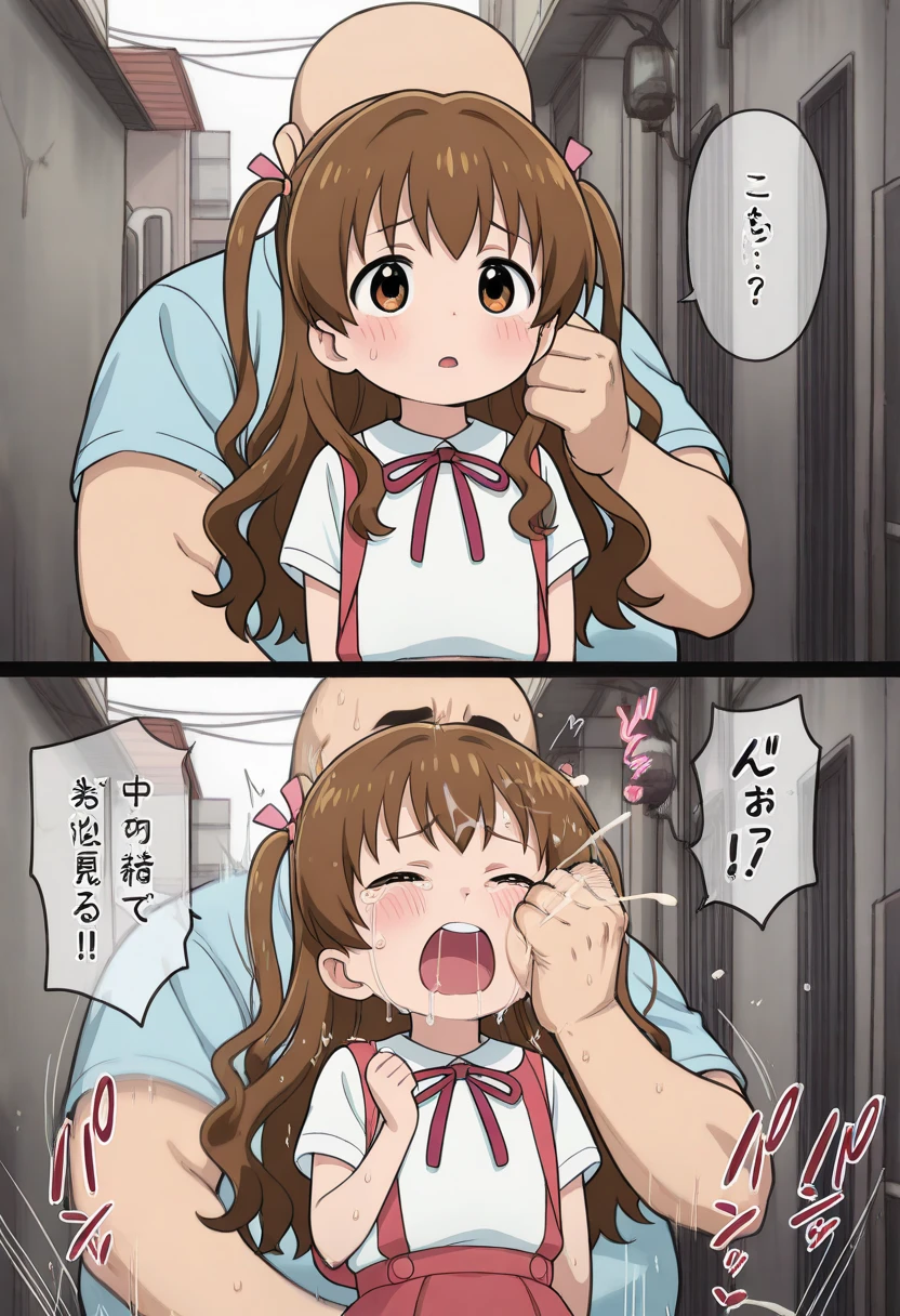 score_9, score_8_up, score_7_up, source_アニメ, masterpiece, rating_safe, 1girl, 独奏, hinata, one side up, blue dress, white sailor collar, white long sleeves, red bow, blush, indoors, looking at viewer, full body leaning forward, skirt open、cute、blush、Watery eye、Sex、Creampie、vaginal penis, missionary, saliva trail, orgasm, Drooling pulls a thread、Semen overflowing、Cum String、(A lot of semen)、Wet、Anime H、Anime Images, (Violent Rape)、Trembling、1boy, intercourse with a man, Insert the big penis、((uterus at viewer penis inserted into pussy from cross section looking through))