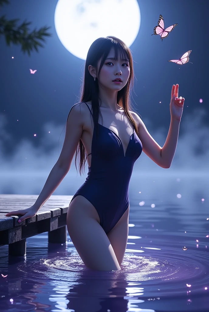 (((NSFW is still showing)))、Masterpiece 8K Top Quality、(Radiosity Rendering、Hyper-Realism:1.37)、(full length|From toes to head|Full height|Wide Shot|Very Wide Shot|fish-eye lens)、(Soothing tones、Subdued Color、smooth shading、Bokeh:1.4、Moonlight、Soft light、face lights:1.2、Follow Light)、(Flying in the sky:2)、(((A detailed face、Detailed crotch 、detailed costume、flawless skin texture)))、natural skin textures、(Wet skin|skin tanned|Porcelain Skin)、(absurdly long hair|a short bob)、Curly hair、(Floating hair、underboob:1.2、cleavage of the breast:1.2、 ass visible through thighs:1.4、Thigh gap:1.2、cammel toe:1.4、teats、Nipple shadow)、The shape of the pubic area is clearly visible、Very thin and soft parachute fabric、(Tiny_an eye patch_bikini of|Micro String Bikini|Strangeware|Heart-shaped body paint|bandaid on|No Underwear)、Dark background、Strong wind is blowing、Foggy、(Red Moon|Blue Earth)、Enamel Glossy Shining Red High Heels、(Overlooking Night City|Overlooking the landscape|Milky way|Google Earth)、(On the rooftop|observation deck|observitory|high in the sky|on clouds|Outer space|A space station|spaceships|Lunar surface|outdoor bath)、(Very feminine curvaceous、fatness)、Without glasses:2、neons、zydG、(((All fingers are stretched、Collect your fingers、extremely detailed fingers)))、