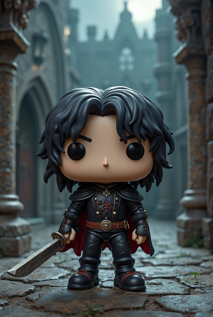 (masterpiece),(best quality),(ultra-detailed), (full body:1.2), Jon Snow from TV series Game of Thrones,(purple bruise around eyes:1.3), (black short hair, black eyes, black cloth, black pants, black sleeves, black liner, (black armer:1.2), black cloak, black shoes, beard, right hand in a fist, chibi, (beautiful detailed face), (beautiful detailed eyes),<lora:blindbox_v1_mix:1>,