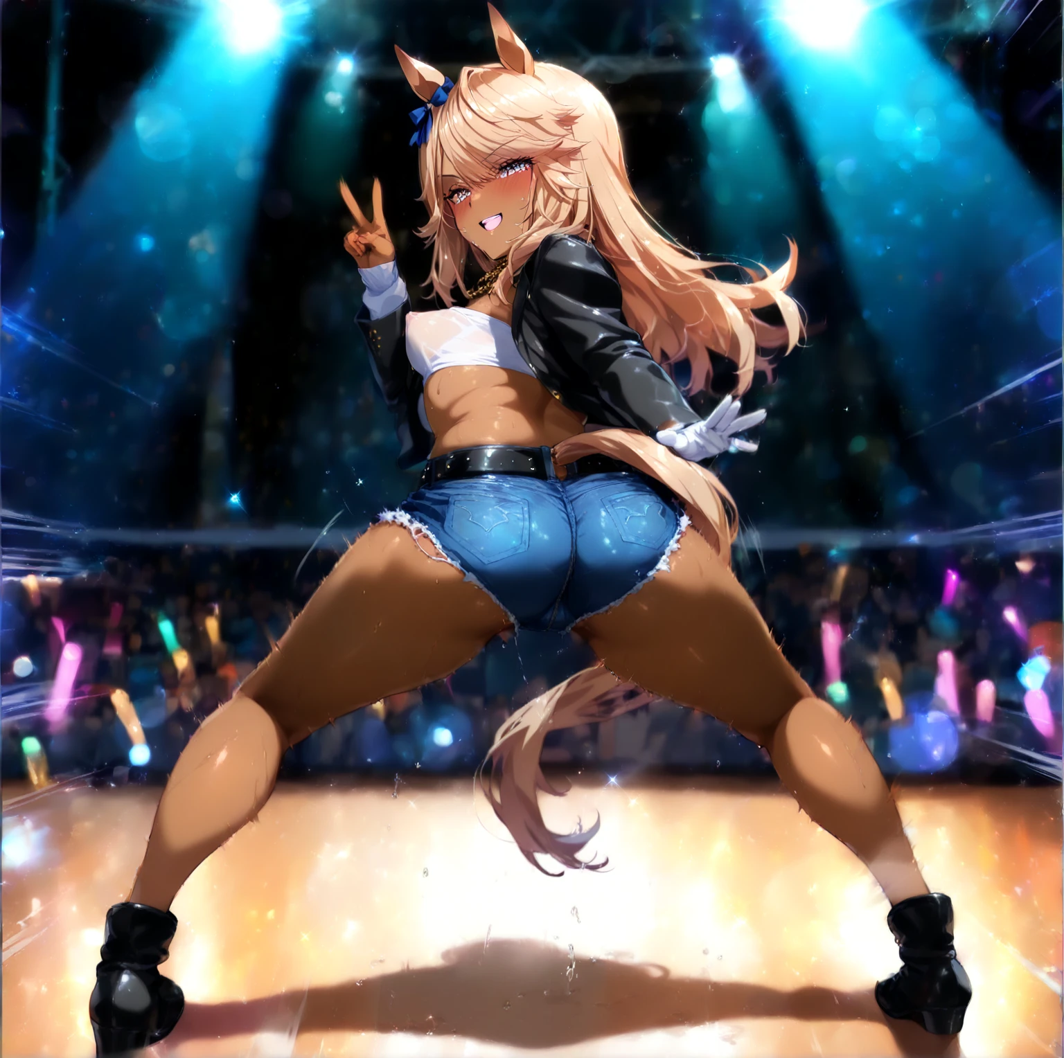 score_9, score_8_up, score_7_up, source_anime, solo, 1girl, enoshima junko, grin, looking towards viewer, standing, twintails, bear hair ornament, v-shaped eyebrows, choker, collarbone, cleavage, Nude, BIG TITS, BIG ASS, COMICALLY BIG TITS, COMICALLY BIG ASS, NUDE, NO CLOTHES, SQUATING, TWERKING, SHAKING ASS, BARE ASS, BARE TITS, BARE BREAST, **SQUATTING POSITION**, hands in the air, Pink Panties, Tight Pink Crop Top, Spaghetti Straps, Pink booty shorts, over the top pink blush, over the top pink eyeliner, over the top pink eyeshadow, Crowded Street, Black Lifes Matter Protest, Black Thugs, Black Men, Muscular Black Men, Black Men, Black People in background, Muscular black men, HUGE ASS, Unrealistic Ass, unrealistic tits, **Over the top make up**, **Extreme Make Up**, Trashy Make up, golden hoop ear rings, Extreme make up blush, ***Multiple Black men***, Tongue out, Middle Finger, Niggers, ****TRASHY BIMBO****