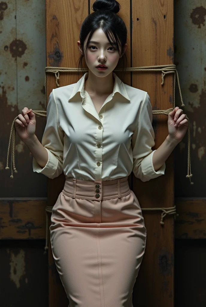 Wrap it three times with rope、
