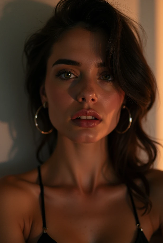 A beautiful young woman in a sexy outfit, detailed facial features, long eyelashes, glossy lips, hyper-realistic, ultra-detailed, 8k, photorealistic, cinematic lighting, dramatic colors, volumetric lighting, highly detailed skin texture, intricate fashion design, sensual pose, intimate setting, elegant aesthetic
