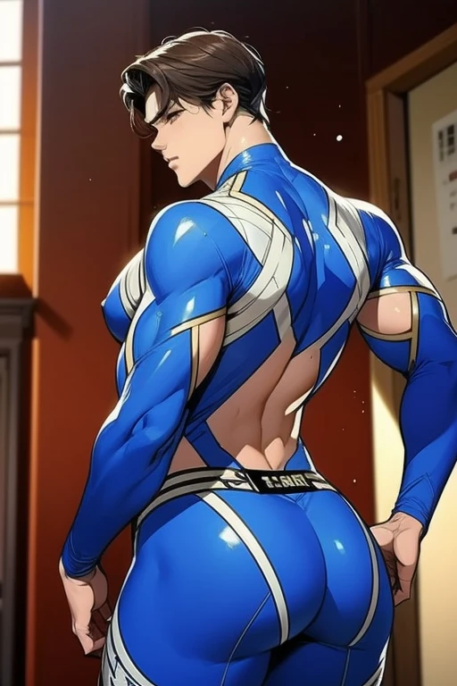 (masterpiece, Highest quality:1.2), Cowboy Shot, alone, Men's Center, One boy, sky \(Kingdom hearts\),Muscular body, Hall々A muscular body, Hall々A clean-cut appearance, Muscular arms, Muscular legs, only a main part, Trapezoidal fuselage, Rugged body, Muscular body, Round and fleshy pectoral muscles, Defined Abs, Defined Weapons, defined legs, Flex your muscles and laugh, View your viewers, Arms crossed, Hooded jacket, Huge penis
