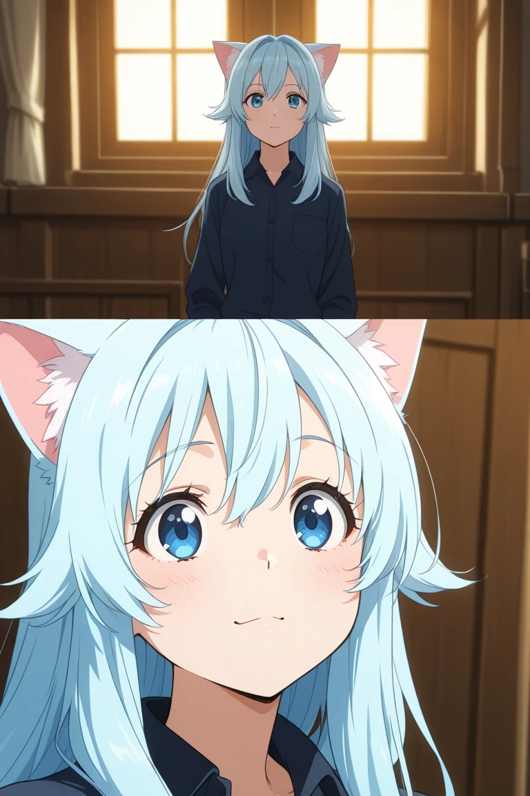 Beta, cat ears, oversized hoodie, glasses