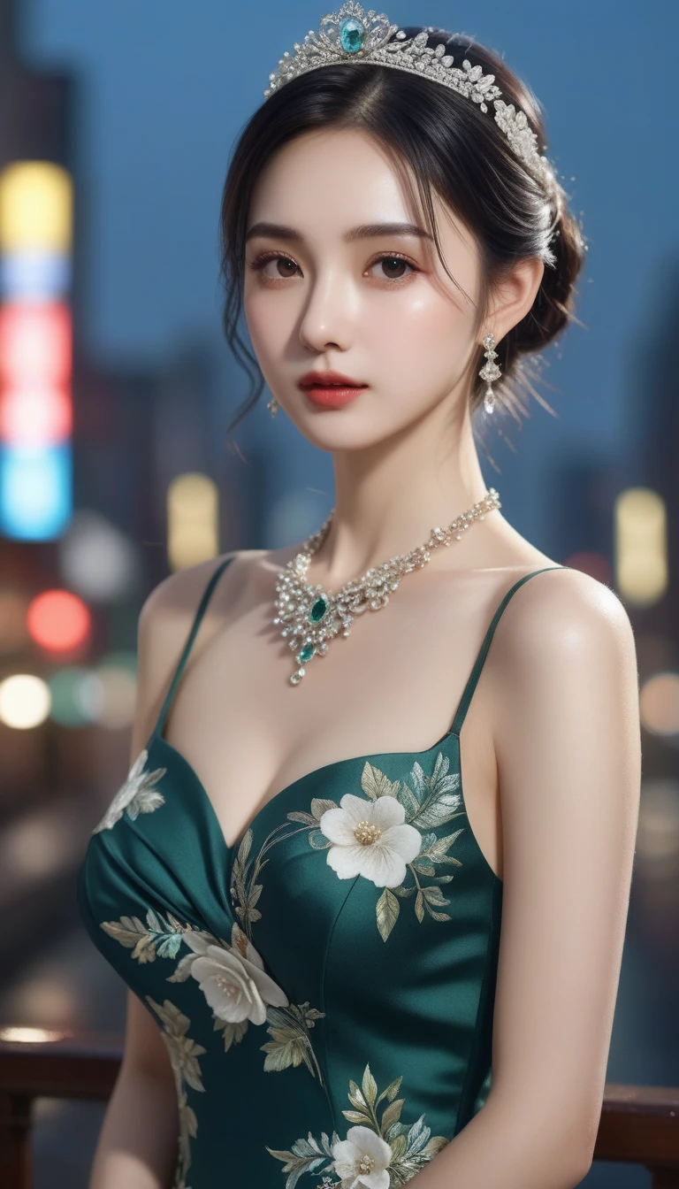 148
(20 year old woman,Floral costume), (surreal), (High resolution), ((beautiful hairstyle 46)), ((short hair:1.46)), (gentle smile), (breasted:1.1), (lipstick)
