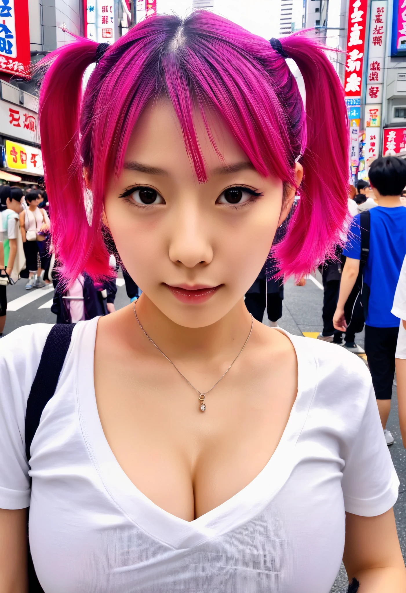 (Nude:1.4),(orgasm face:1.5),(bottomless :1.3),(Pink Hair :1.3),An unforgettable smile,Floating Hair, Flowing Hair, Pink Hair, Long Hair,ピンク iris, Two-tone hair, Beautiful fine hair, Exquisite and beautiful face,, Clear Eyes, Soft lips, iris, Ultra Wide Angle,Full Body Shot, 最high quality、masterpiece、超High resolution、(Realistic:1.4)、Very detailed CG Unity 8k 壁紙、Detailed and complex、original、High resolution、RAW Photos、(Perfect figure)、Detailed and complex,、Digital SLR、Soft lighting、high quality、Film Grain、Written boundary depth、Leica Camera、50mm lens、Backlight、High resolution、Ultra-realistic、Color Grade、Dynamic pose、Portraiture、Japanese、prohibit、(Crowded akihabara:1.2)、Front Viewer、Natural soft light、With a girl、20-year-old、Lesbians all over the world、alone、 student、University、uniform、shirt、Bobby Socks、Checkered Pleated Skirt、Daytime、in street、Deep Shadow、cute、beauty、Inconspicuous、Cold Light 12000K \\ street、Store status、akihabara、Shinjuku、Shibuya Ward、Ikebukuro、Detailed and realistic、Skin Texture、Very detailed、リアルなSkin Texture、(dramatic、Award-winning photo、信じられないほどのmasterpiece:1.3)