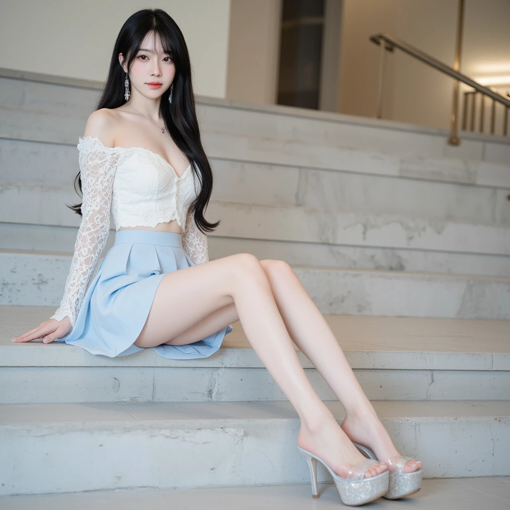 masterpiece, highest quality, High resolution, 1girl High heels hanging down