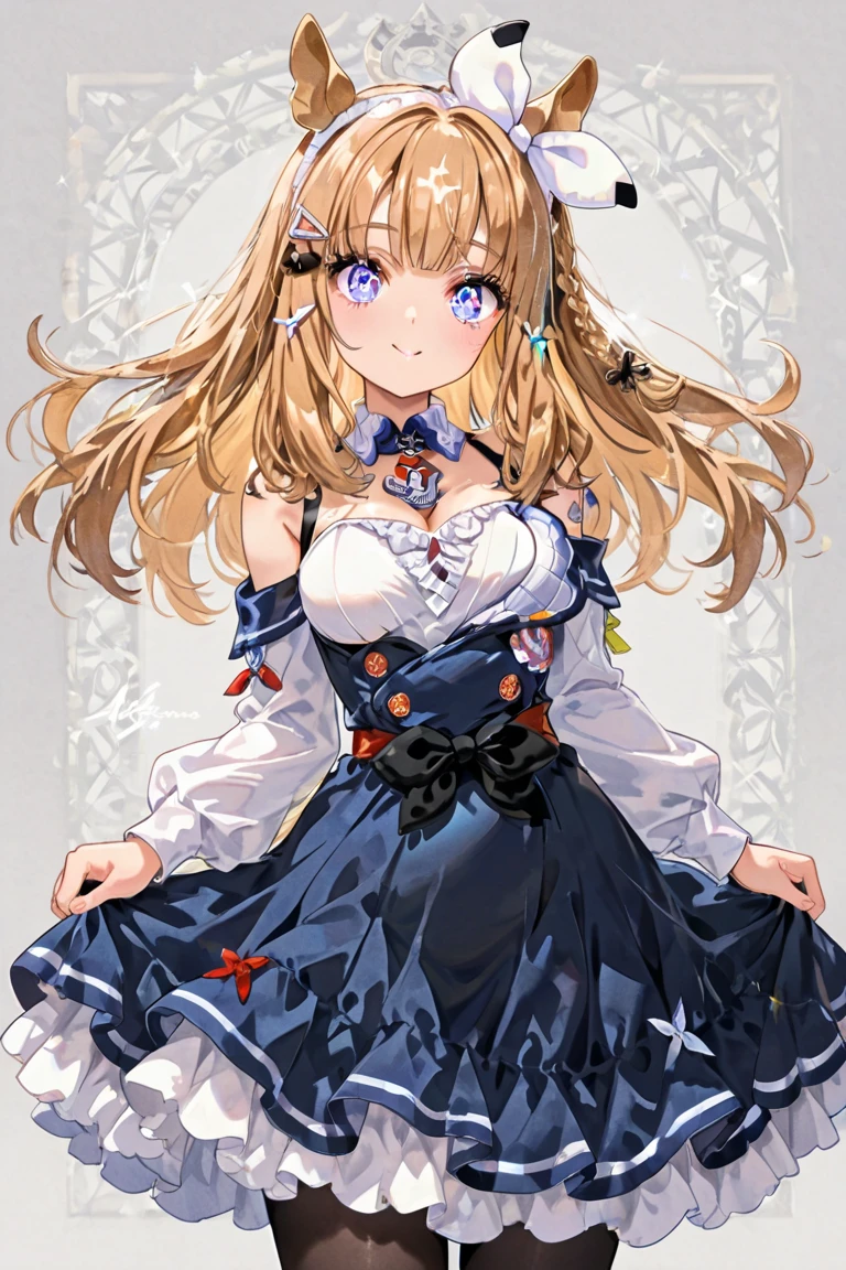 score_9, score_8_up, score_7_up,source_anime, high res image,masterpiece,best quality,girl,cute face,clear skin,shiny hair,ultra detailed eyes,simple background, <lora:garter ring_pony_V1.0:0.8> garter ring, thighs, <lora:gothic dress_Pony_V1.0:1> jyojifuku, dress, frills, ribbon, hair bow