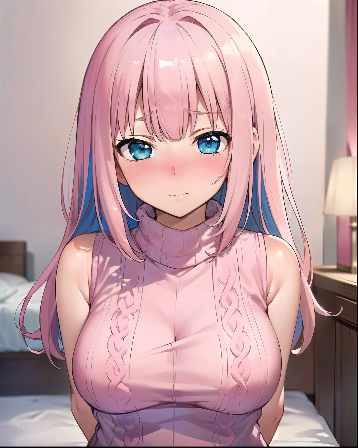 1girl in,Pink hair,