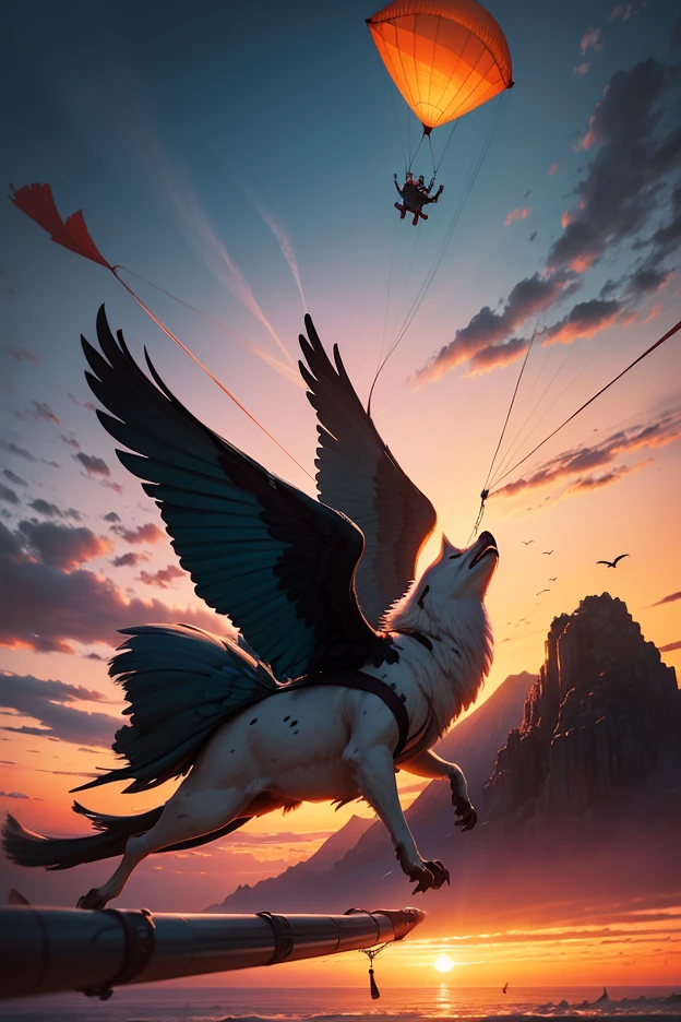 The theme is:"Ideals are 'burning',Youthful Flying",Draw a landscape,scenery