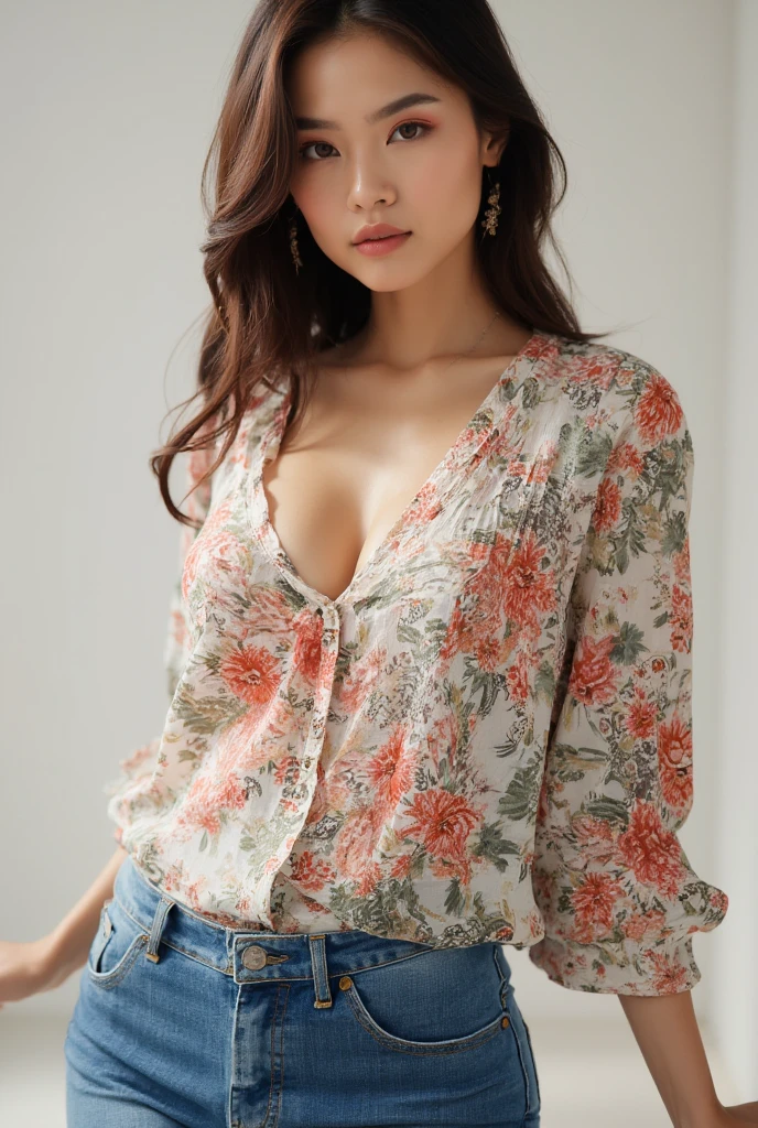 (Plain white long sleeve t-shirt, Floral Print Skirt, Show beautiful thighs:1.5),
((I want to kiss you?, I want to fuck you?, cheat with me?:1.2)),
((Can you kiss my neck??, Can you touch my nipples??:1.2)),
((I like you, Come near me, Are you excited by my body??, Touch my breasts, Have sex with me:1.2))
((Sexy atmosphere, hold out your lips, Disheveled Hair, A sigh escapes)),
((Luxury Resort Hotel, Push her down on the sofa and make love, Caressing the nipples, Take off your clothes, Stand on your feet, Embarrassed, Complete darkness, lamp:1.4)),
((20-year-old, Shiho Sada, Elegant beautiful female announcer:1.5)),
((Earrings that match your outfit, Silver Necklace:1.2)),
((Tilt your face slightly)),
((Squint your eyes)),
((purse your lips:1.2)),
((Blushing:1.2)),
((Small breasts,Flat Chest:1.2)),
Narrow shoulders, the lines of the body are thin, Thin waist, Long, slender legs,
Ultra-detailed skin, Glossy Skin, White skin, Ultra detailed face, Ultra detailed breasts,
Ultra-detailed eyes, Slit eyes, Brown eyes, double eyelid, Beautiful thin eyebrows, Thin, long eyelashes,
Ultra-detailed lips, Fuller lips, Glossy pink lips, Flushed Cheeks, White teeth,
Beautiful actress's languid make-up, Pink lipstick, Smoky eyeshadow, Eye foundation,
Dark Brown Hair, Delicate and soft hair, Hair blowing in the wind,
(Elegantly putting your hair up, short hair, Layered:1.2),