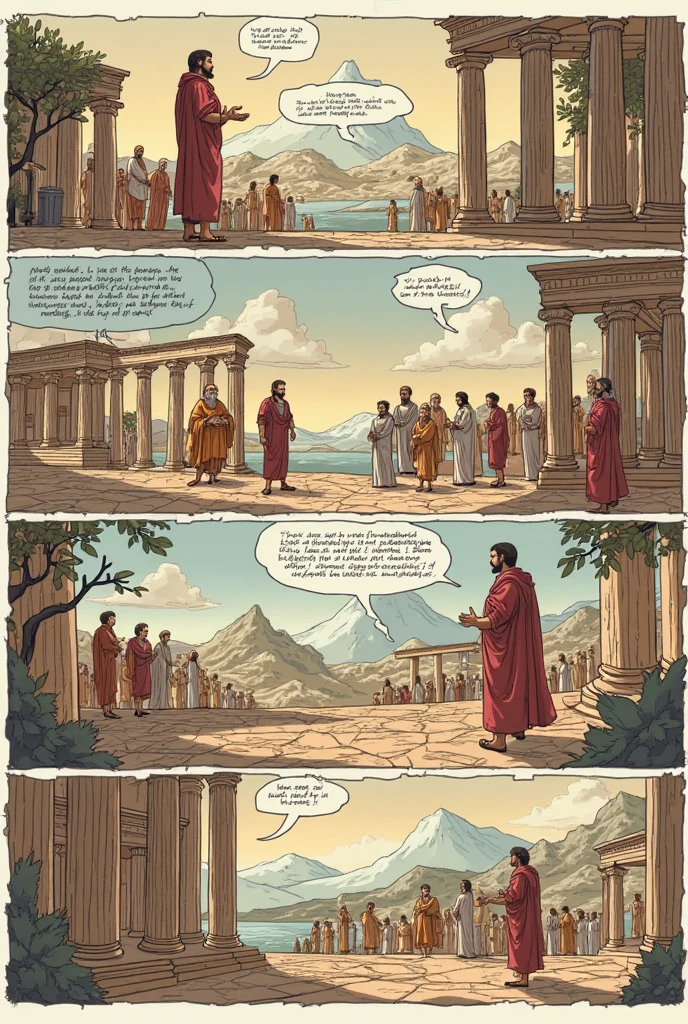 Comic of 10 images about Greco-Roman antiquity