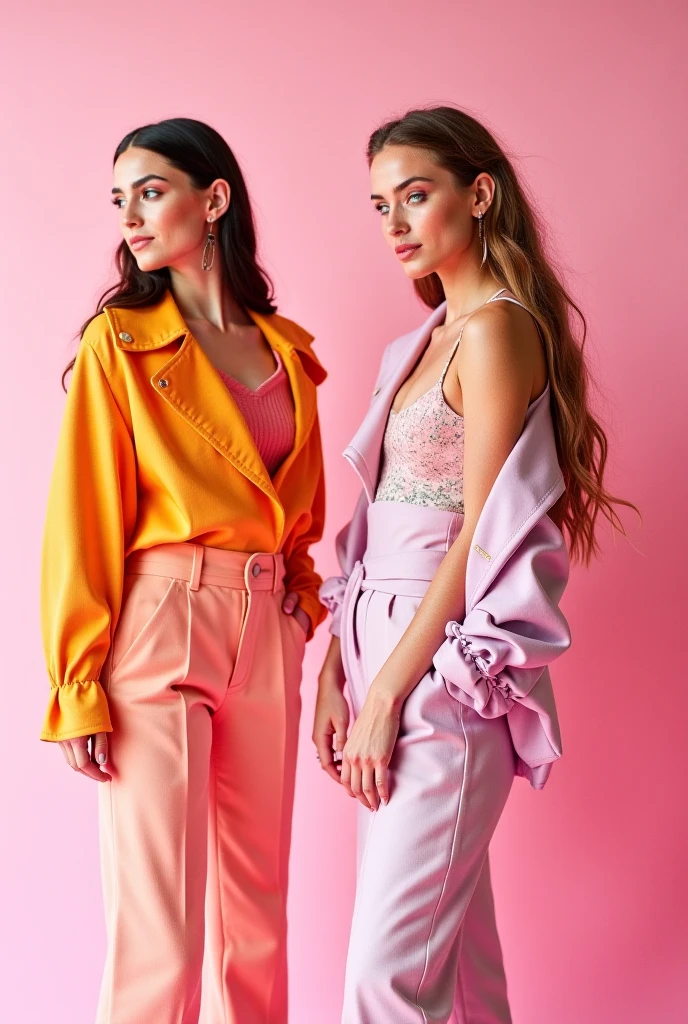 Create a fashion poster for the brand N'Lin, showcasing its chic and trendy style. The poster should appeal to young women aged 25-30, highlighting the brand's focus on fashionable and contemporary designs. Use a sleek and modern aesthetic with high-quality visuals that exude sophistication and style. Incorporate elements like bold typography, elegant models, and a clean layout that reflects the brand's identity as a leader in high-end fashion for young, stylish women. The overall design should convey a sense of exclusivity, confidence, and cutting-edge fashion.