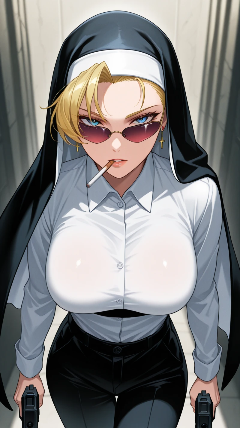 XenTAI-pos,at distance,
yorha no. 2 type b,
short hair,white hair,
(gigantic breasts,wide hips,thick thighs,curvy,voluptuous:1.3),
<lora:Erect Human Penis v4:0.7>,erection,(small penis, resting testcles:1.2),
(elbow gloves,blindfold,hairband,mole under mouth,clothing cutout, fake bunny ears, leotard, puffy sleeves,juliet sleeves,feather trim, fishnet thighhighs, playboy bunny, wrist cuffs, detached collar, bowtie, crotch_cutout:1),
(post-apocalypse,ruins, abandoned city background:1),complex background,<lora:DDTrueKneeling_v2:0.7>, kneeling pose,