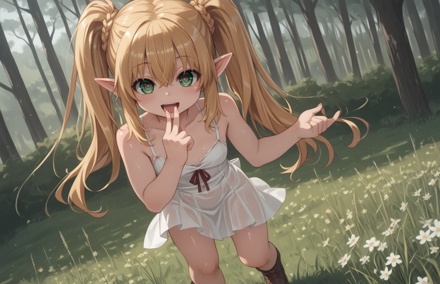 Slave. Dirty tunic. Torn tunic. dirty panties. Torn panties. Pointy ears. Elf. Slave collar. Blonde hair. Hair between the eyes. Shackles. Long hair. Long pointed ears. Blue eyes. 1 girl 12 years old. . Beautiful fingers. Beautiful long legs. Beautiful body. Beautiful nose. Snotty nose. Snot flows from the nose. Perfect eyes. Ideal face. Expressive eyes. Barefoot. Cold. Runny nose. Nasal mucus. Snot flows from the nose. Sneezing. Wants to sneeze. I need to sneeze. Strong, desperate desire to sneeze. It snowed. She sneezes. Snot comes out of your nose every time you sneeze. Embarrassment. Blush. Beautiful character design. Shiny skin. Standing with your whole body. official art, extremely detailed CG Unity 8k wallpaper, perfect lighting, super high resolution, 4K, super detailed, 8K, high resolution, nsfw.