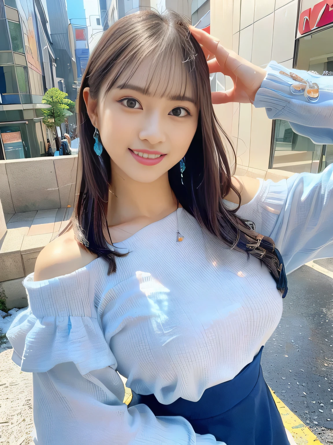 (((best quality、highest resolution from vagina、masterpiece、8k)))、(((detailed face)))(((cute face)))(((Baby Face)))(((Young contour)))((( Lovely facial features)))、((( Blizzard 10 )))(((model figure)))((( Perfect pose line)))、(((Big Breasts 1.0)))((( Detailed Body .5)))(((nsfw)))、(((long straight hair)))、(((off shoulder 2 .0)))(((blue sapphire long sleeve shirt)))(((Blue Embellished Long Sleeve👚)))(((colorful blue tourmaline ruffle long sleeve shirt 1.0)))(((crystal blue topaz girly long sleeve shirt 3.0)))(((shining blue long sleeve lace shirt 5.0)))(((Blue crystal long sleeve shirt 3.0)))、(((crystal wave skirt 3.0)))、((((Feminized to Ruby.0)))(((dynamic posing 5.0)))(((active posing 5.0)))(((Smiling with corners of mouth turned up)))((( Tokyo 、squirt、cityscape)))