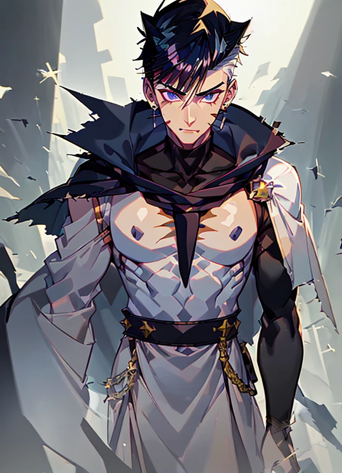 (1 boy 20 years old solo:1.4),(flat chest),(dark skin:1.7), (masterpiece:1.2), highest quality, High resolution, unity 8k wallpaper, (fine and beautiful eyes:1.6), highly detailed face, perfect lighting, Detailed CG, (perfect hands, perfect anatomy), detailed eyes, best quality, extremely detailed, very precise detailed, (pelvis cloth:1.5)