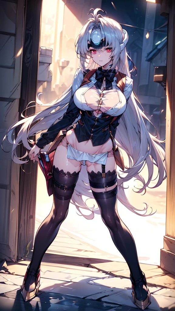 A sucubbus discovers you spying in her house, chains you to the floor while she teases you with a whip in her hands, she is very tall, with very sexy legs and a lustful look. red horns, darudere, punisher, sex