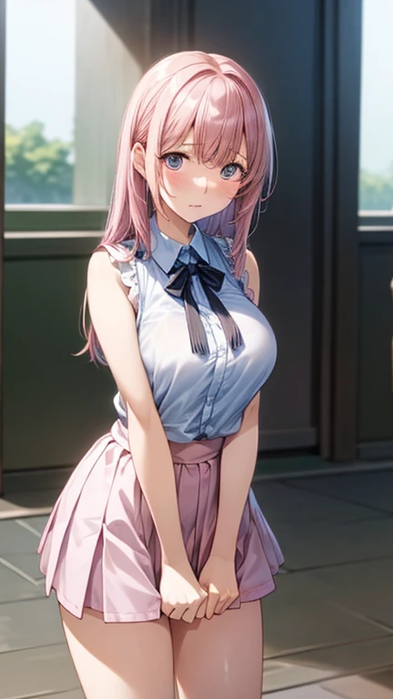 (dynamic angle),in the bathroom, Shower, splashing, rim light, beautiful lighting, strong light,pale Light orange Hair, long hair, twintails, hair ribbon, girl1, in the School classroom, (upper body), completely nude, (small nipples:1.2), (small areolas:1.2), kawaii, cute, pale purple eyes,(shy), (blush),(surprised),
(sweaty), (dewy),