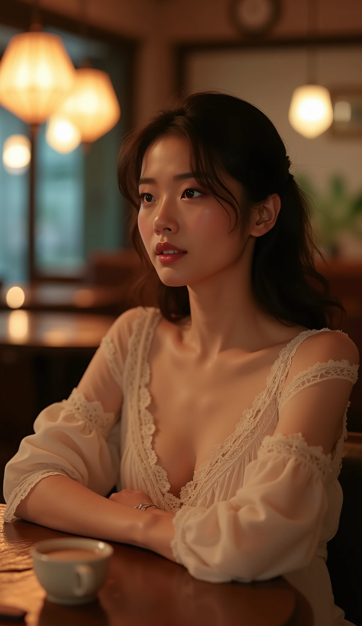 masterpiece, high quality,16K,8k,beautiful,Get used to it,Exquisite,extremely Get used to it, finely Get used to it, high quality, insanely Get used to it, ultra Get used to it, Ultra-high resolution, high quality, beautiful face, Japanese, Browsing Caution,(lingerie:1.3),Wet,She is short,A woman holds her breasts with both hands, Rainy night、Illuminated by the neon lights of the bustling downtown area.,Glowing Skin,Detail Skin,It gives me goosebumps,A small smile