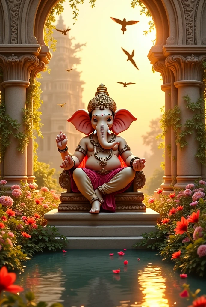 Landscap photo of a fort that can be use as a background of ganpatiji’s ideal