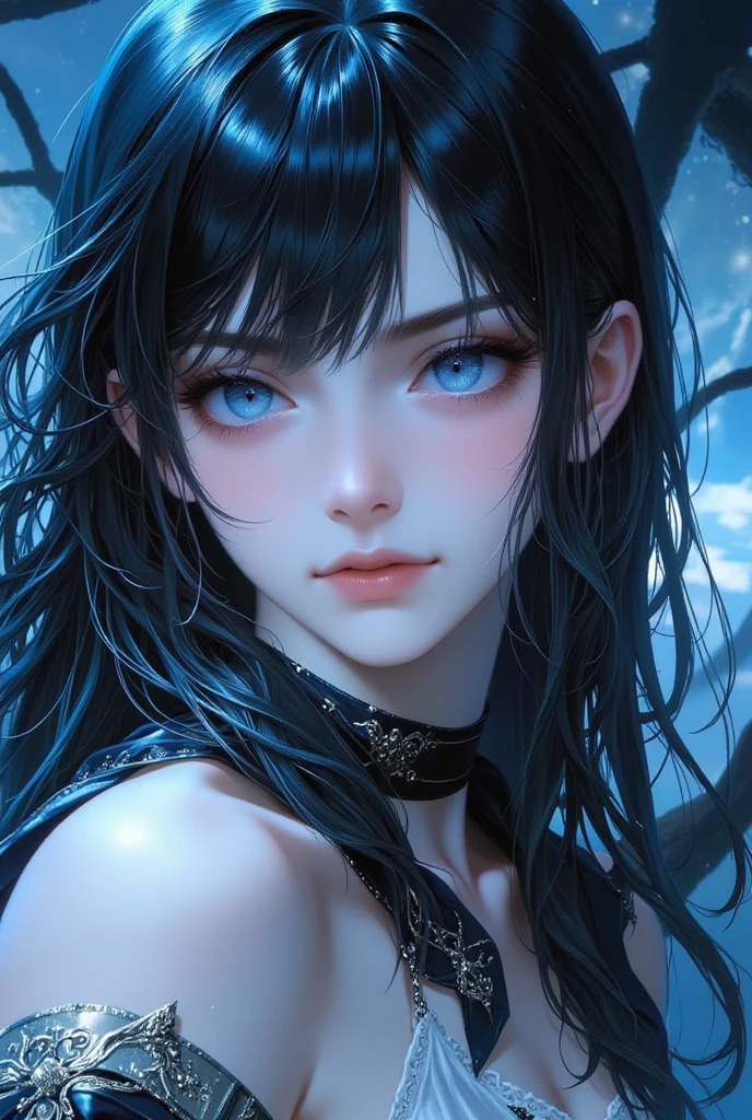 8k, masterpiece, RAW Photos, highest quality, Realistic, Very detailed, Depth of written boundary, Cinematic Light, Anatomically correct body,
An elegant beautiful mature woman, Very beautiful face, Exquisitely detailed face, (A gentle, calm face like a goddess:1.4), Very delicate skin texture, Transparent muscle, Shiny white skin, Glamorous Body,
(Wavy black long hair:1.2), Sexy Breasts, Sexy ass,
(Bold Micro Bikini:1.4), (Detailed cloth texture:1.2), (Body chain accessory with detailed jewel studded embellishments:1.3), (Gorgeous necklace:1.1), (Gorgeous earrings:1.1),
(Dark starry background:1.4), (Milky Way:1.1), (milky way:1.1), (shooting star:1.1), (Dark coastline at night:1.4), (Pitch black sea surface:1.4),
(High angle shot:1.8),