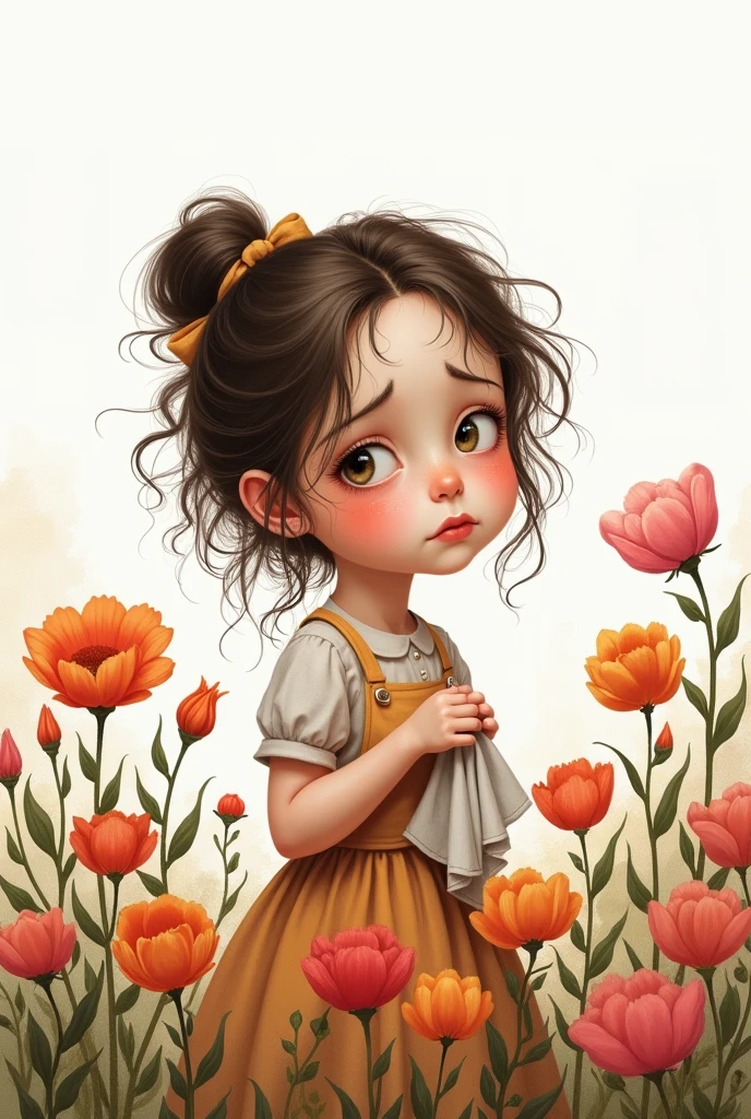 (pixarstyle:1.25) a waist-length portrait of a little girl with a basket of flowers, overgrown with poppy flower, natural skin texture, 4k textures, hdr, intricate, highly detailed, sharp focus, cinematic look, hyperdetailed
