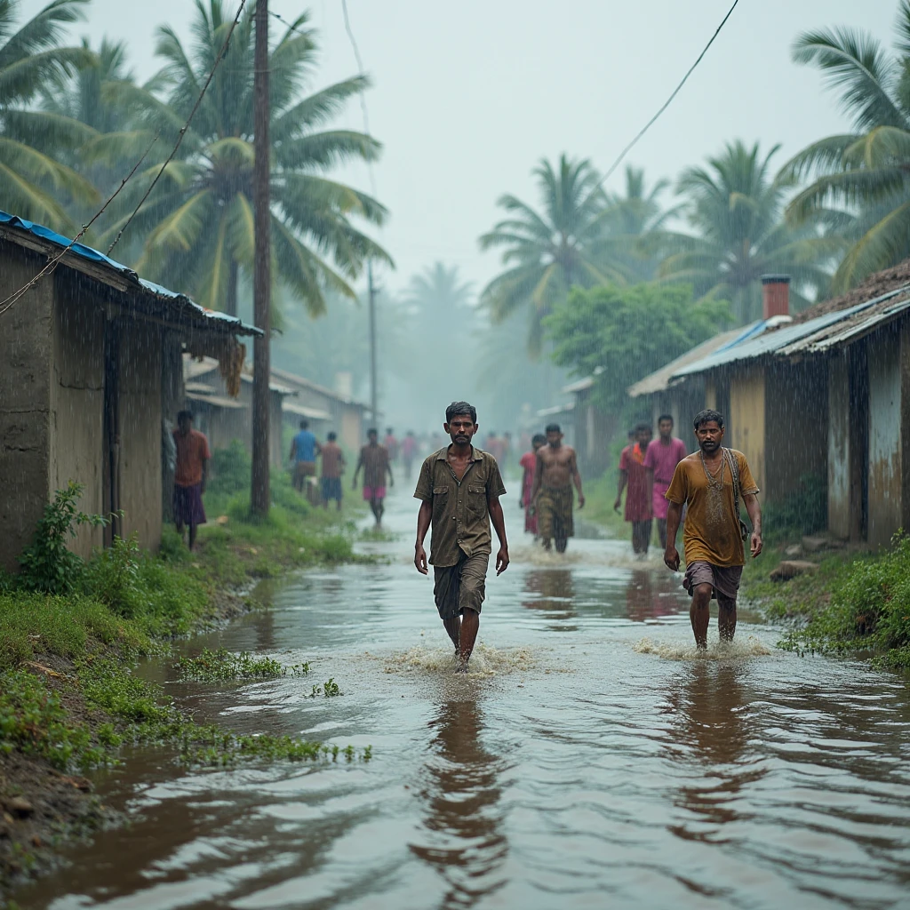 Risky flood in Bangladesh